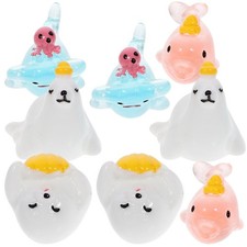 8 Pcs Resin Craft Mini Marine
